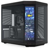 HYTE - Y70 touch infinite Dual Chamber ATX Mid Tower Modern Aesthetic Case With Integrated 2.5K IPS Touchscreen - Pitch Black