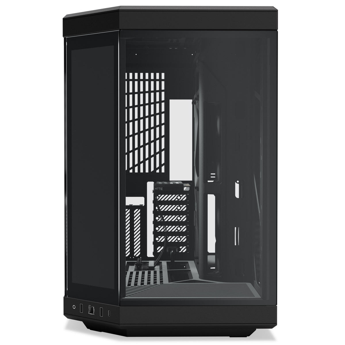 HYTE - Y70 touch infinite Dual Chamber ATX Mid Tower Modern Aesthetic Case With Integrated 2.5K IPS Touchscreen - Pitch Black