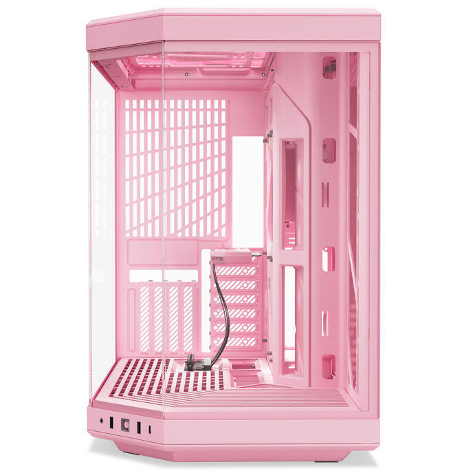 HYTE Y70 ATX Mid Tower Rose Lait Fraise Panneau Latéral en Verre Trempé