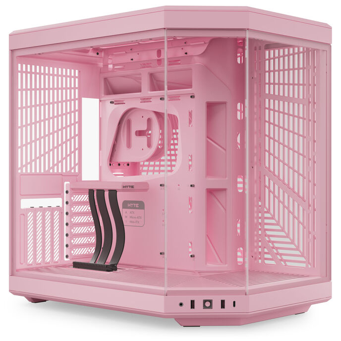 HYTE Y70 ATX Mid Tower Rose Lait Fraise Panneau Latéral en Verre Trempé