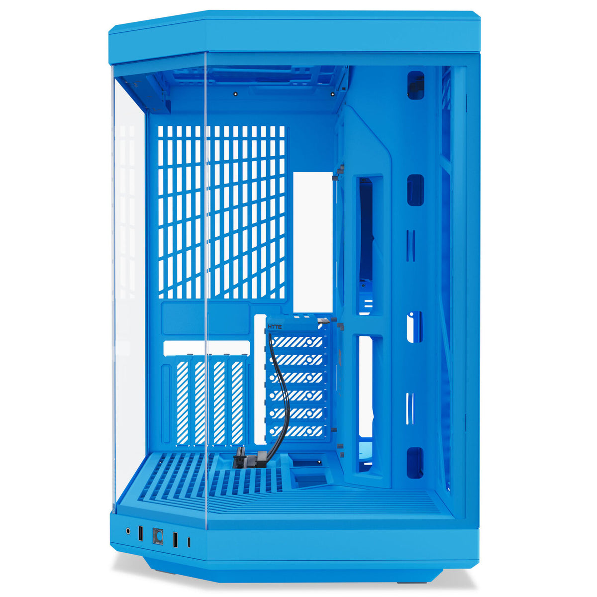 HYTE Y70 ATX Mid Tower Blue Tempered Glass Side Panel
