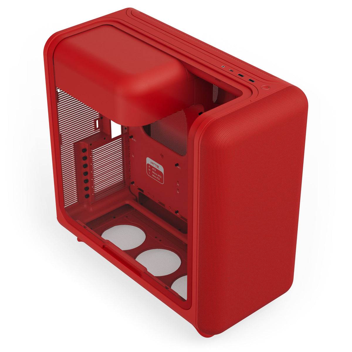 HYTE X50 ATX Mid Tower Red with Tempered Glass Side Panel