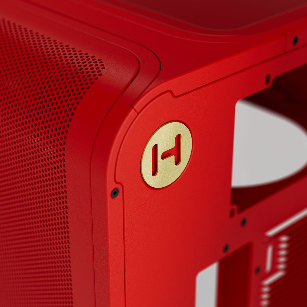 HYTE X50 ATX Mid Tower Red with Tempered Glass Side Panel