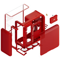 HYTE X50 ATX Mid Tower Red with Tempered Glass Side Panel