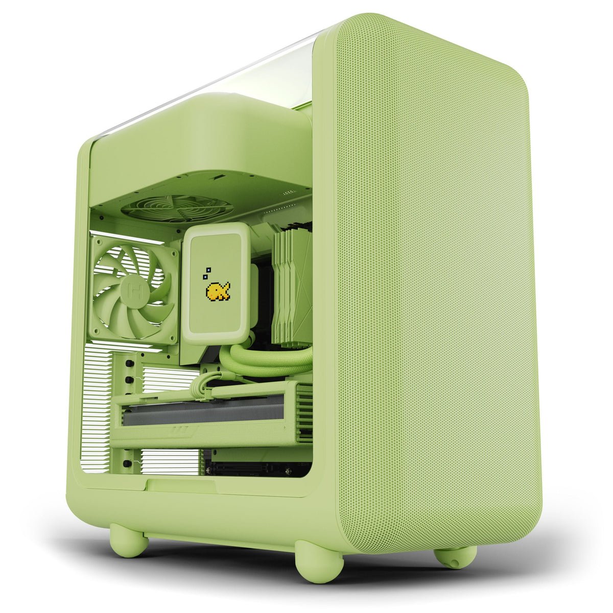 HYTE X50 ATX Mid Tower Green with Tempered Glass Side Panel
