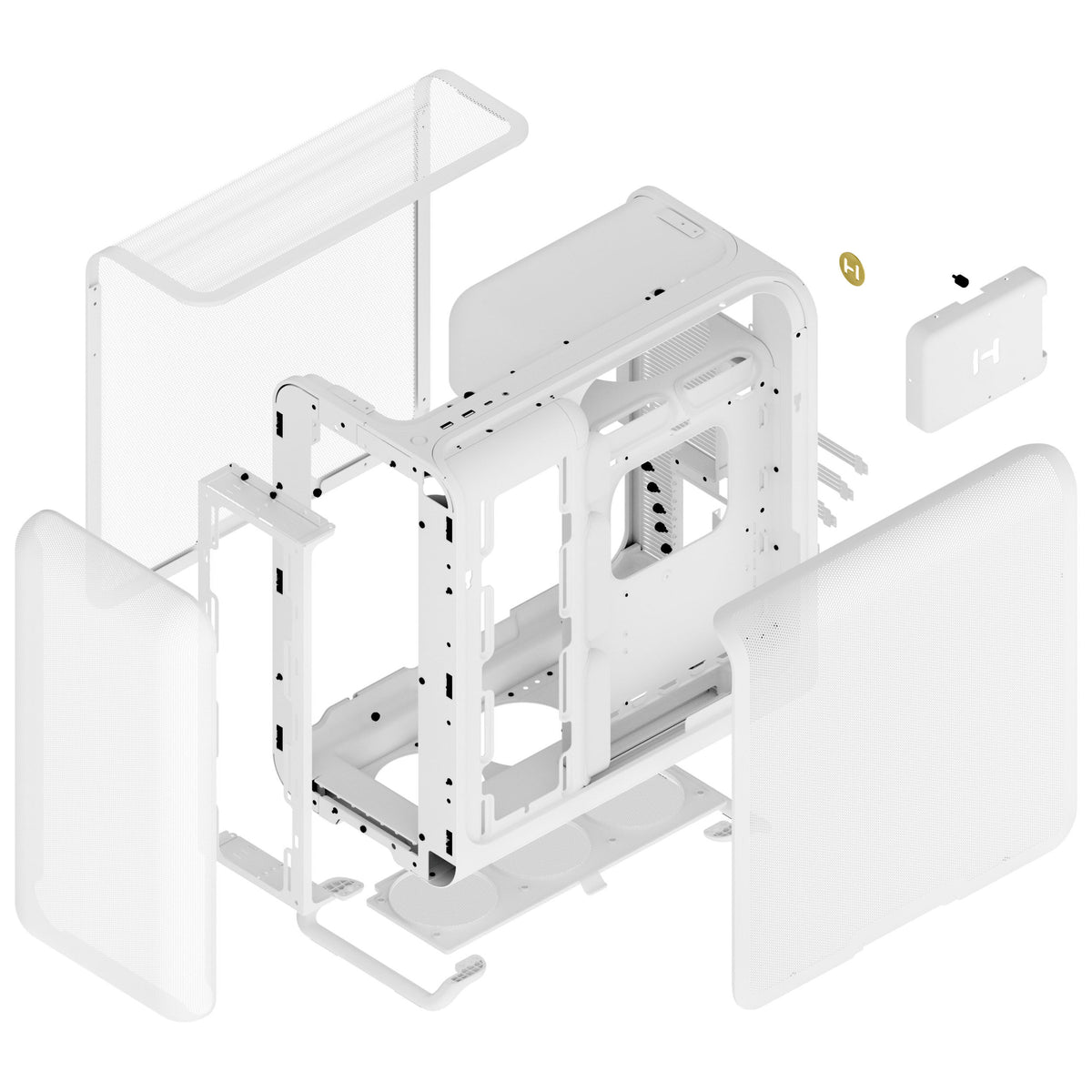 HYTE X50 Air ATX Mid Tower White Mesh Side Panel
