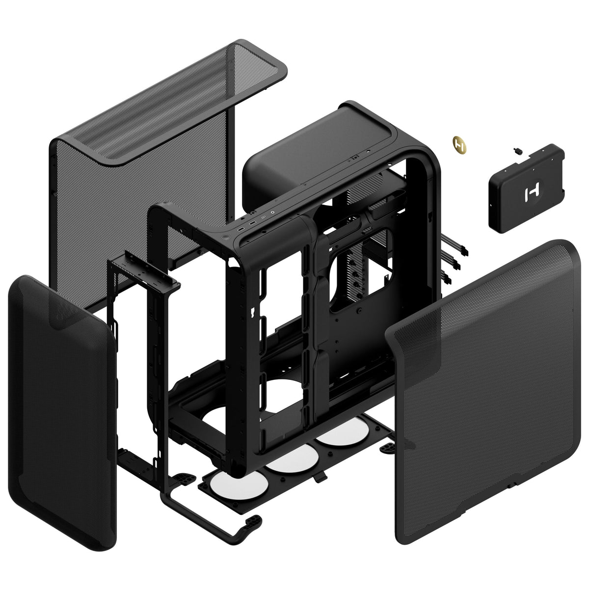 HYTE X50 Air ATX Mid Tower Black Mesh Side Panel