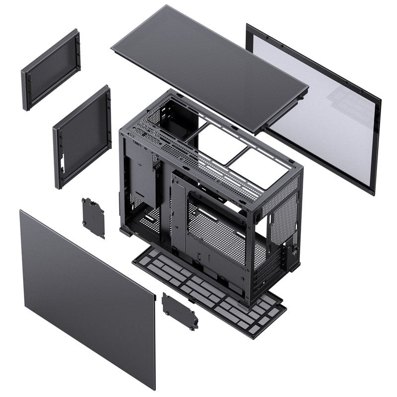 Jonsbo D31 MESH MicroATX Mini Tower Black Tempered Glass Side Panel