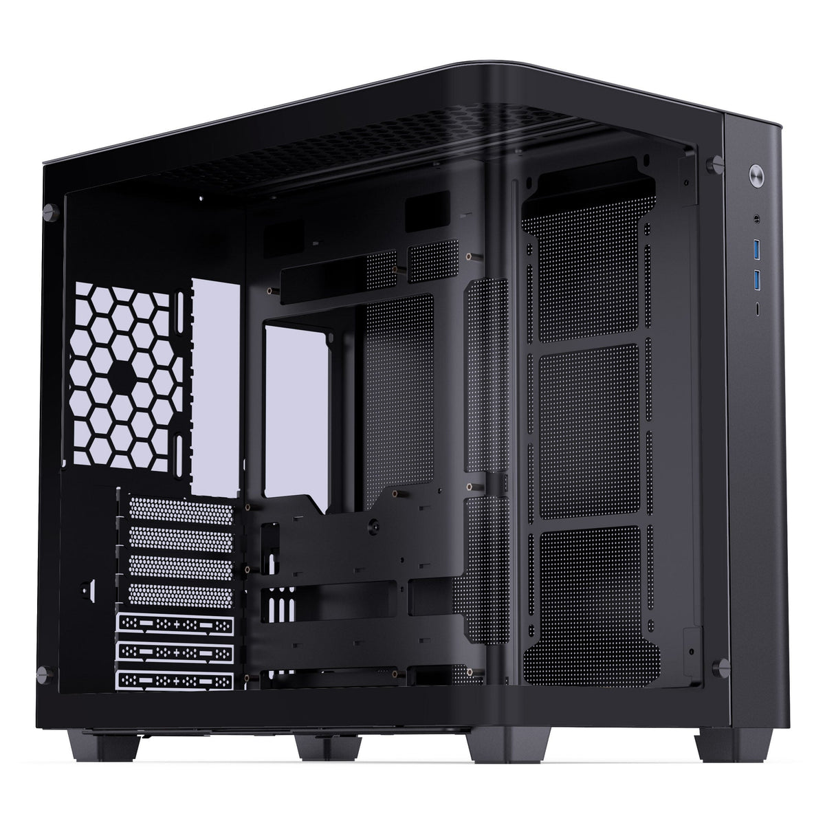 Jonsbo TK-3 ATX Mid Tower Black Tempered Glass Side Panel, USB 3.2 Gen 2 Type-C, USB 3.2 Gen 1 Type-A