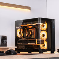 Jonsbo TK-3 ATX Mid Tower Black Tempered Glass Side Panel, USB 3.2 Gen 2 Type-C, USB 3.2 Gen 1 Type-A