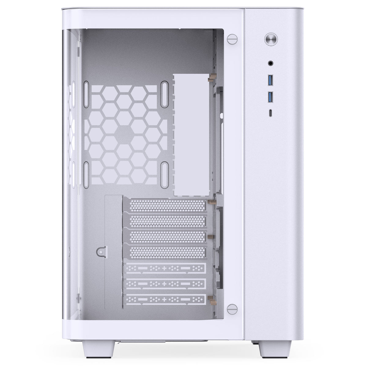 Jonsbo TK-3 ATX Mid Tower White with Tempered Glass Side Panel and USB 3.2 Gen 2 Type-C, USB 3.2 Gen 1 Type-A