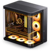 Jonsbo TK-2 2.0 ATX Mid Tower Black with Tempered Glass Side Panel and USB 3.2 Gen 2 Type-C USB 3.2 Gen 1 Type-A