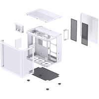 Jonsbo TK-2 2.0 ATX Mid Tower bianco con pannello laterale in vetro temperato e USB 3.2 Gen 2 Type-C, USB 3.2 Gen 1 Type-A