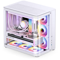 Jonsbo TK-2 2.0 ATX Mid Tower bianco con pannello laterale in vetro temperato e USB 3.2 Gen 2 Type-C, USB 3.2 Gen 1 Type-A