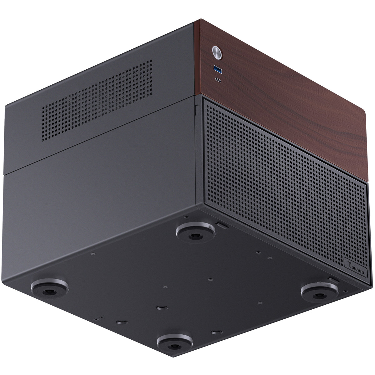 Jonsbo N4 Micro ATX Desktop Black / Brown Mesh Side Panel, USB 3.2 Gen 2 Type-C, USB 3.2 Gen 1 Type-A