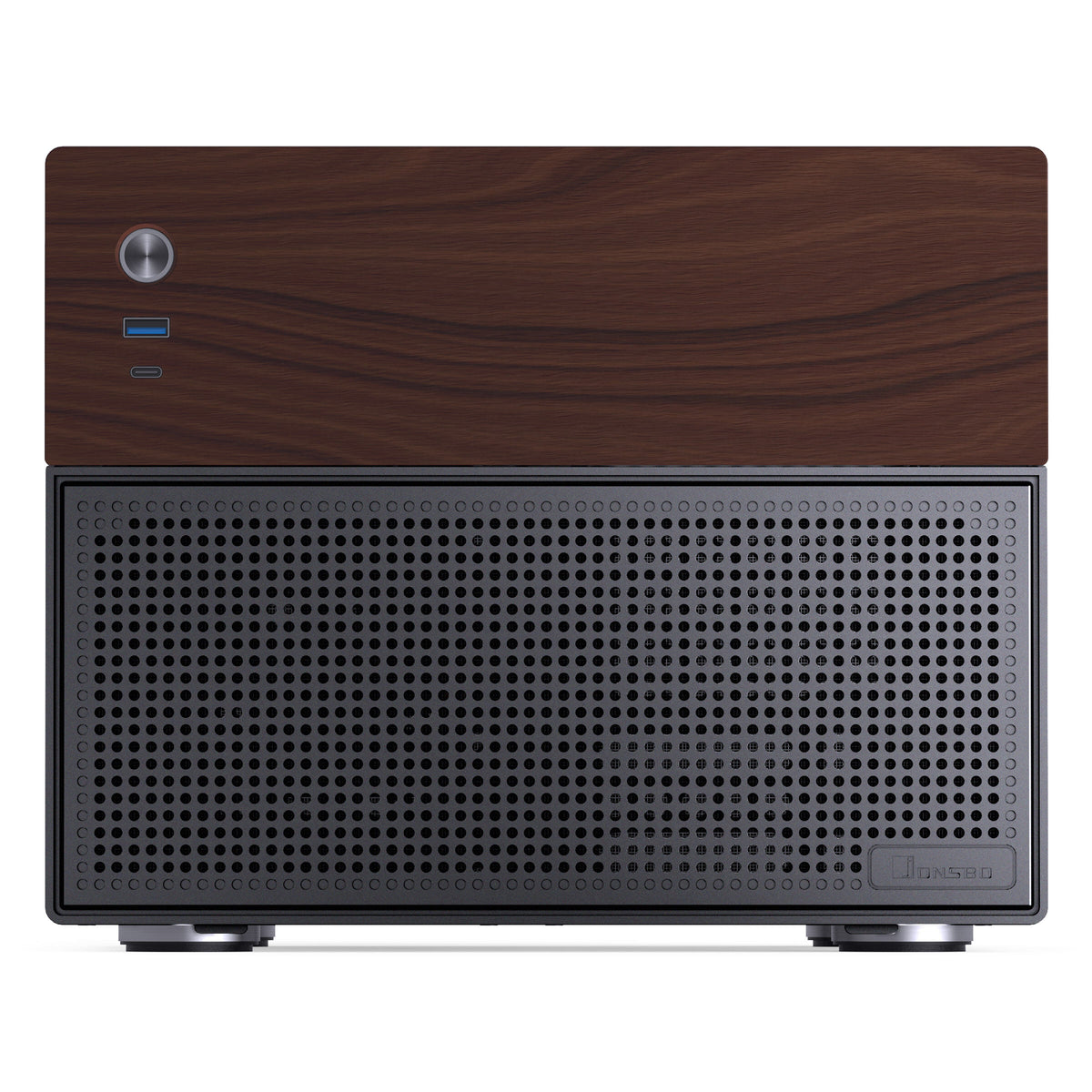 Jonsbo N4 Micro ATX Desktop Black / Brown Mesh Side Panel, USB 3.2 Gen 2 Type-C, USB 3.2 Gen 1 Type-A