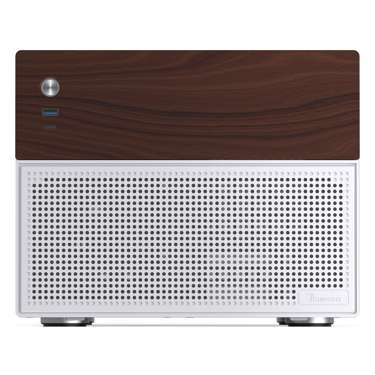 Jonsbo N4 MicroATX Desktop White / Brown Mesh Side Panel, USB 3.2 Gen 2 Type-C & USB 3.2 Gen 1 Type-A Front Panel