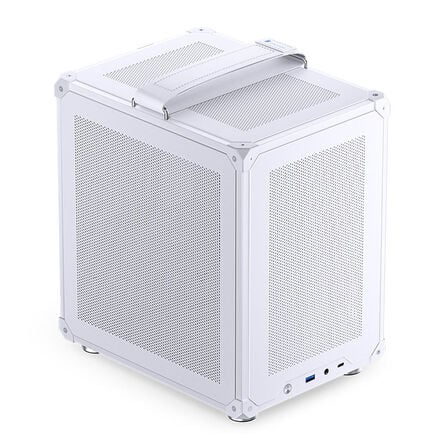 Jonsbo C6 PC-Gehäuse, Mini-Tower, Micro-ATX, mit Tragegriff - weiß