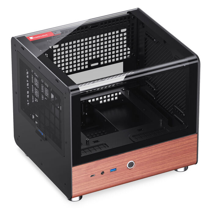 Jonsbo TK-0 Mini-ITX Desktop Black with Tempered Glass Side Panel and USB 3.2 Gen 2 Type-C, USB 3.2 Gen 1 Type-A Front Panel