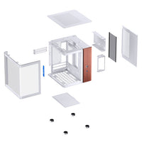 Jonsbo TK-0 PC Gehäuse, Mini-Tower, Mini-ITX, Tempered Glass, Holz - weiß
