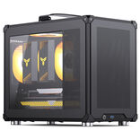 Jonsbo C6 MAX PC-Gehäuse, Mini-Gehäuse, Micro-ATX, Tempered Glass - schwarz