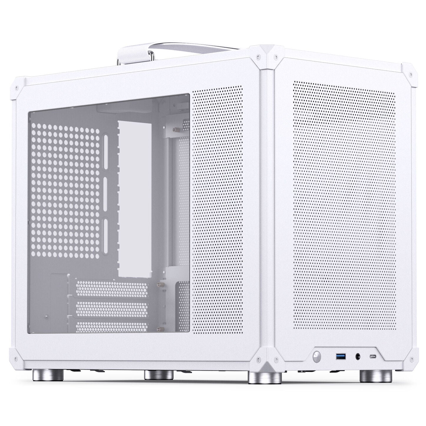 Jonsbo C6 MAX PC-Gehäuse, Mini-Gehäuse, Micro-ATX, Tempered Glass - weiß