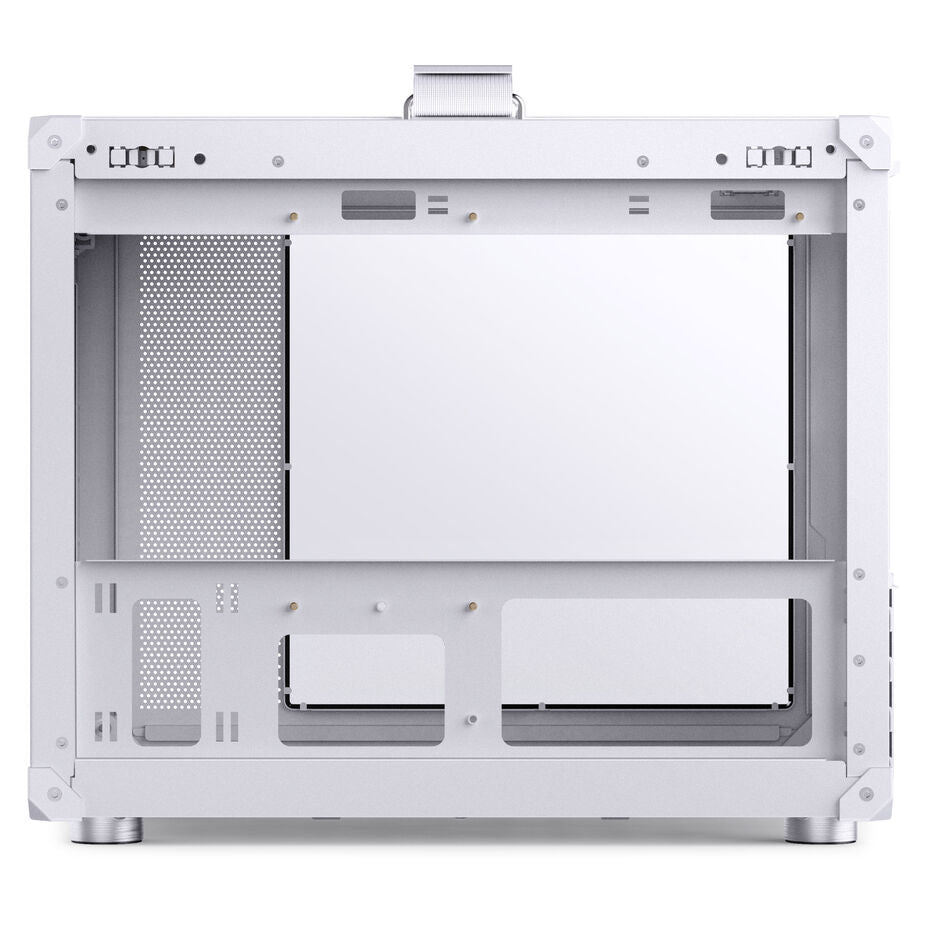 Jonsbo C6 MAX Boîtier Micro ATX de bureau blanc avec panneau latéral en verre trempé