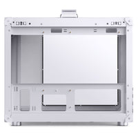Jonsbo C6 MAX Boîtier Micro ATX de bureau blanc avec panneau latéral en verre trempé