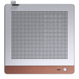 Jonsbo NV10 Mini-ITX Desktop Argent / Marron avec panneau latéral en mesh et USB 3.2 Gen 2 Type-C