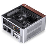 Jonsbo NV10 Mini-ITX Desktop Argent / Marron avec panneau latéral en mesh et USB 3.2 Gen 2 Type-C