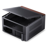 Jonsbo NV10 Mini-ITX Desktop Noir/Marron avec panneau latéral en maille et panneau avant USB 3.2 Gen 2 Type-C