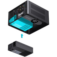 Jonsbo NV10 Mini-ITX Desktop Noir/Marron avec panneau latéral en maille et panneau avant USB 3.2 Gen 2 Type-C