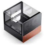 Jonsbo V12 Micro ATX Desktop Black / Brown with Tempered Glass Side Panel and USB 3.2 Gen 2 Type-C / USB 3.2 Gen 1 Type-A Front Panel