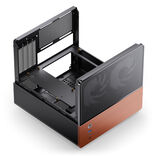 Jonsbo V12 Micro ATX Desktop Black / Brown with Tempered Glass Side Panel and USB 3.2 Gen 2 Type-C / USB 3.2 Gen 1 Type-A Front Panel
