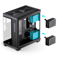 Jonsbo TK-4 Gehäuse, Midi-Tower, ATX, Tempered Glass - schwarz