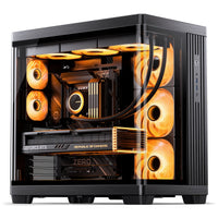 Jonsbo TK-4 Gehäuse, Midi-Tower, ATX, Tempered Glass - schwarz