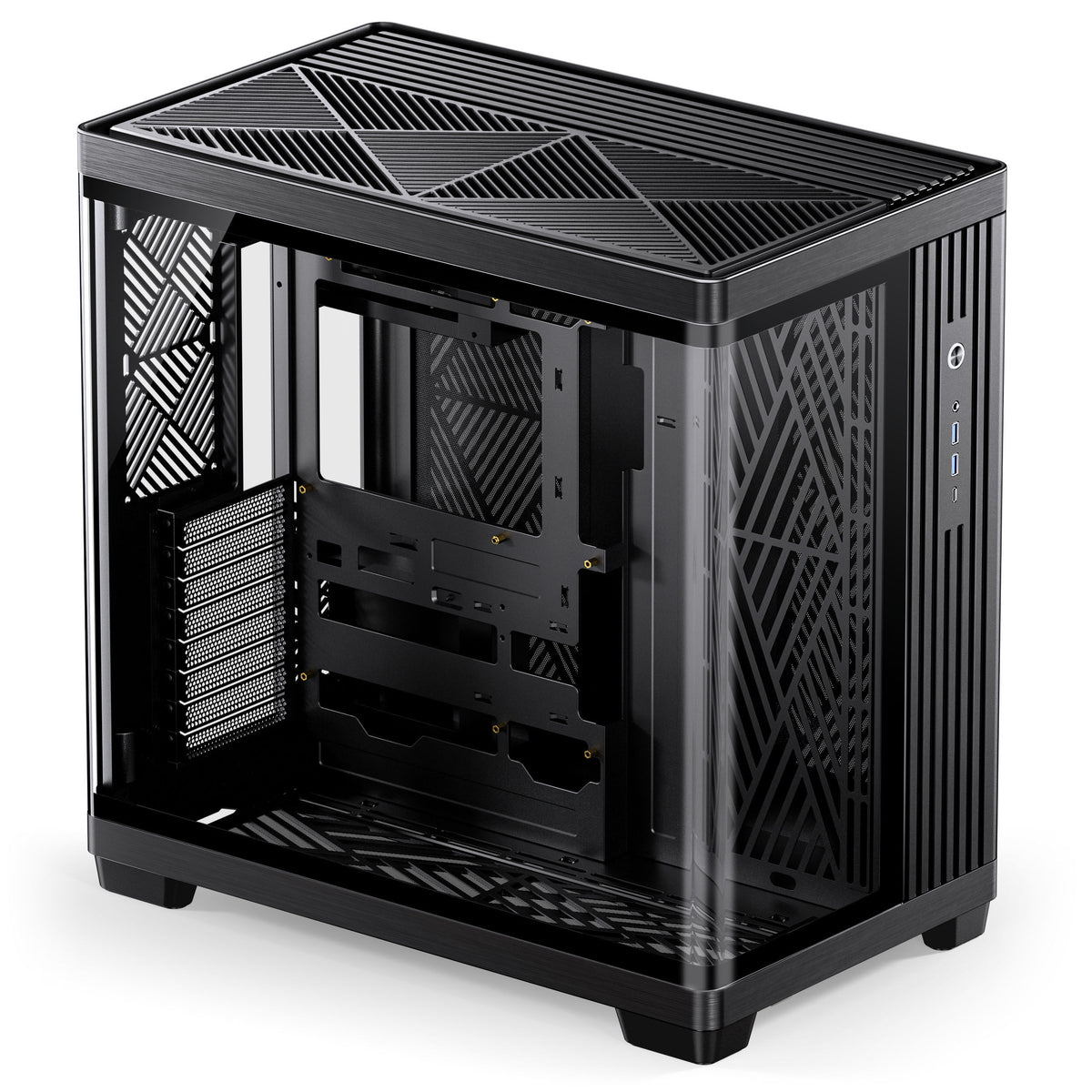 Jonsbo TK-4 Gehäuse, Midi-Tower, ATX, Tempered Glass - schwarz