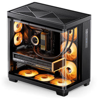 Jonsbo TK-4 Gehäuse, Midi-Tower, ATX, Tempered Glass - schwarz