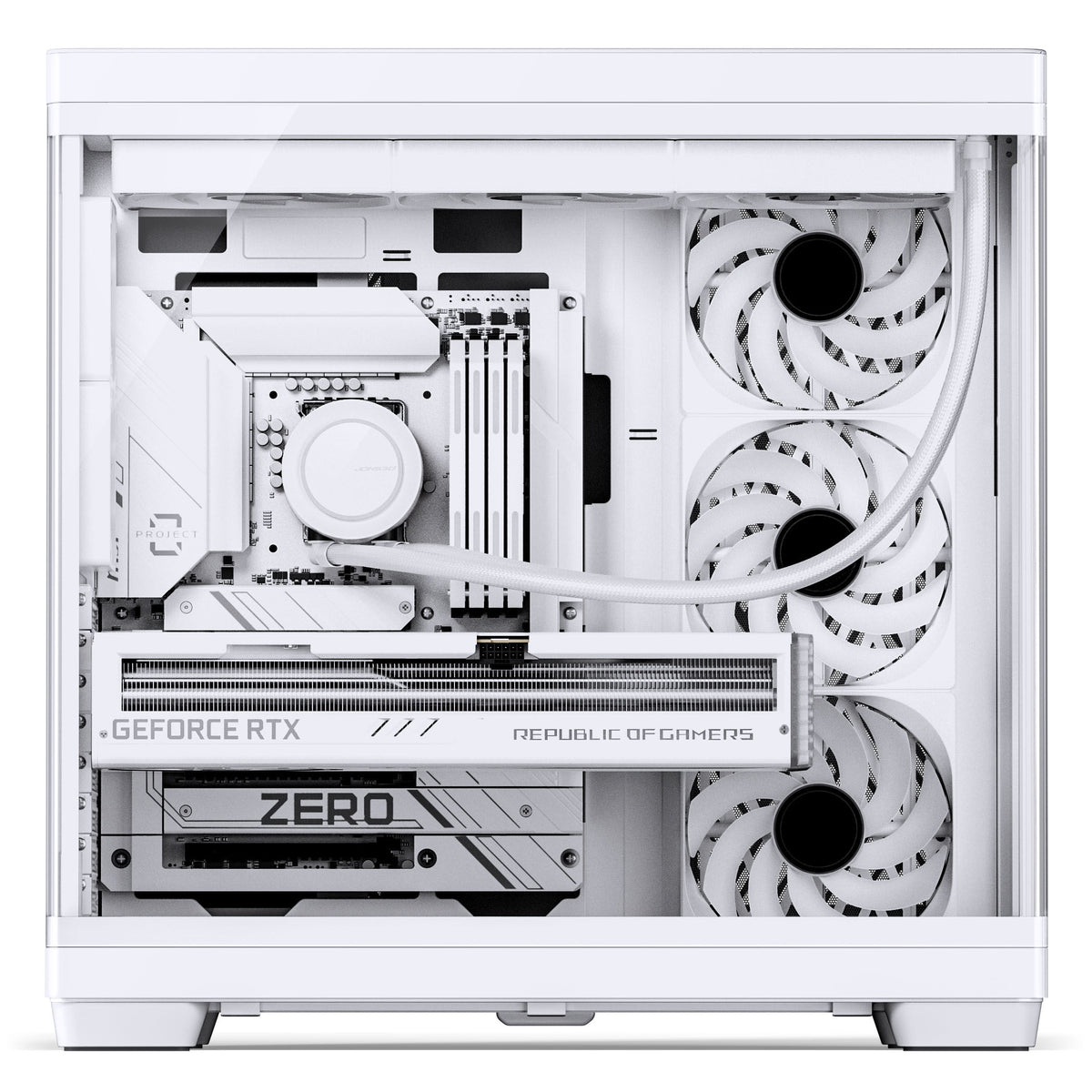 Jonsbo TK-4 Gehäuse, Midi-Tower, ATX, Tempered Glass - weiß