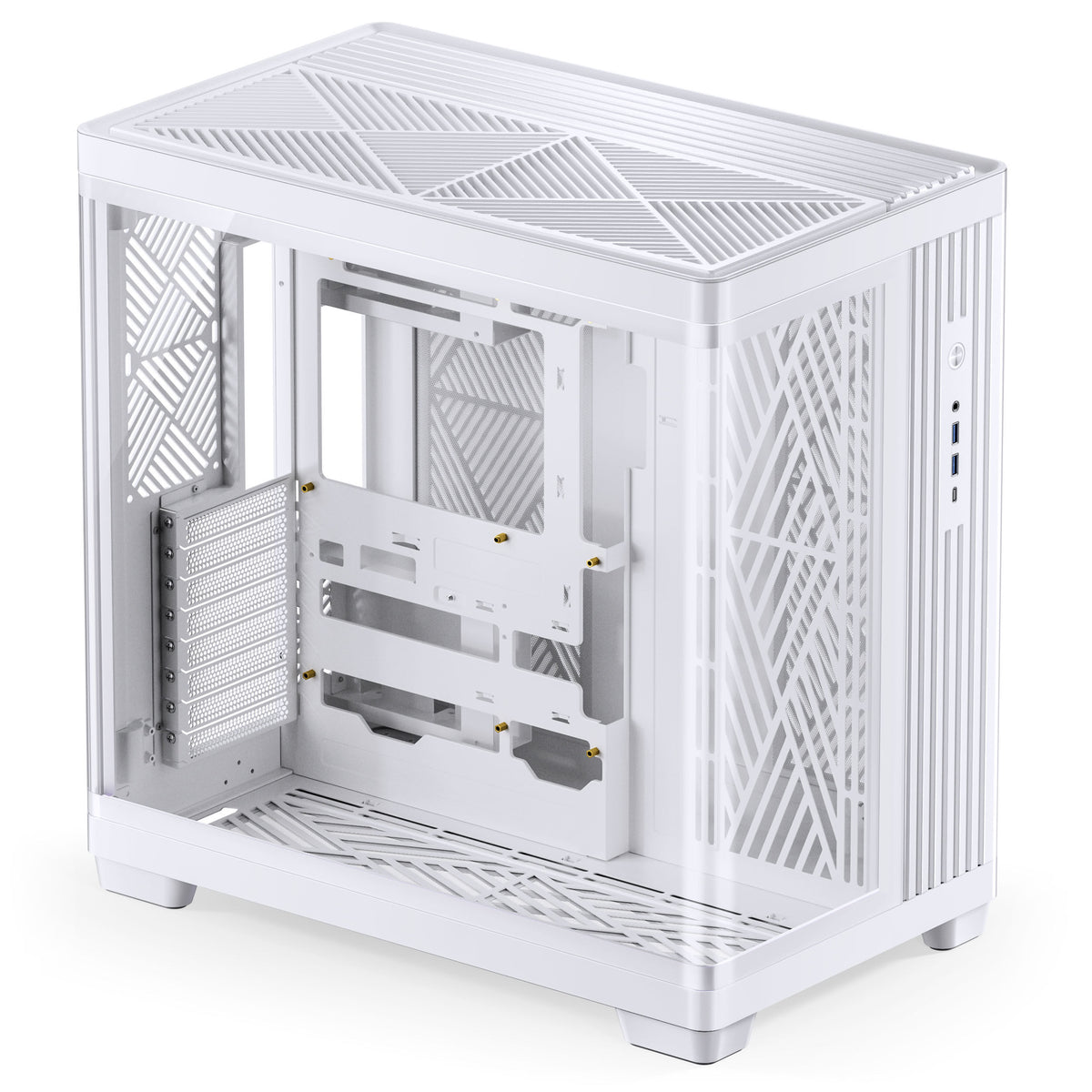 Jonsbo TK-4 Gehäuse, Midi-Tower, ATX, Tempered Glass - weiß