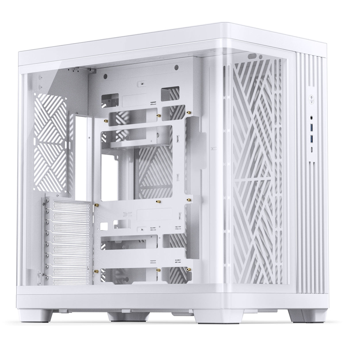 Jonsbo TK-4 Gehäuse, Midi-Tower, ATX, Tempered Glass - weiß