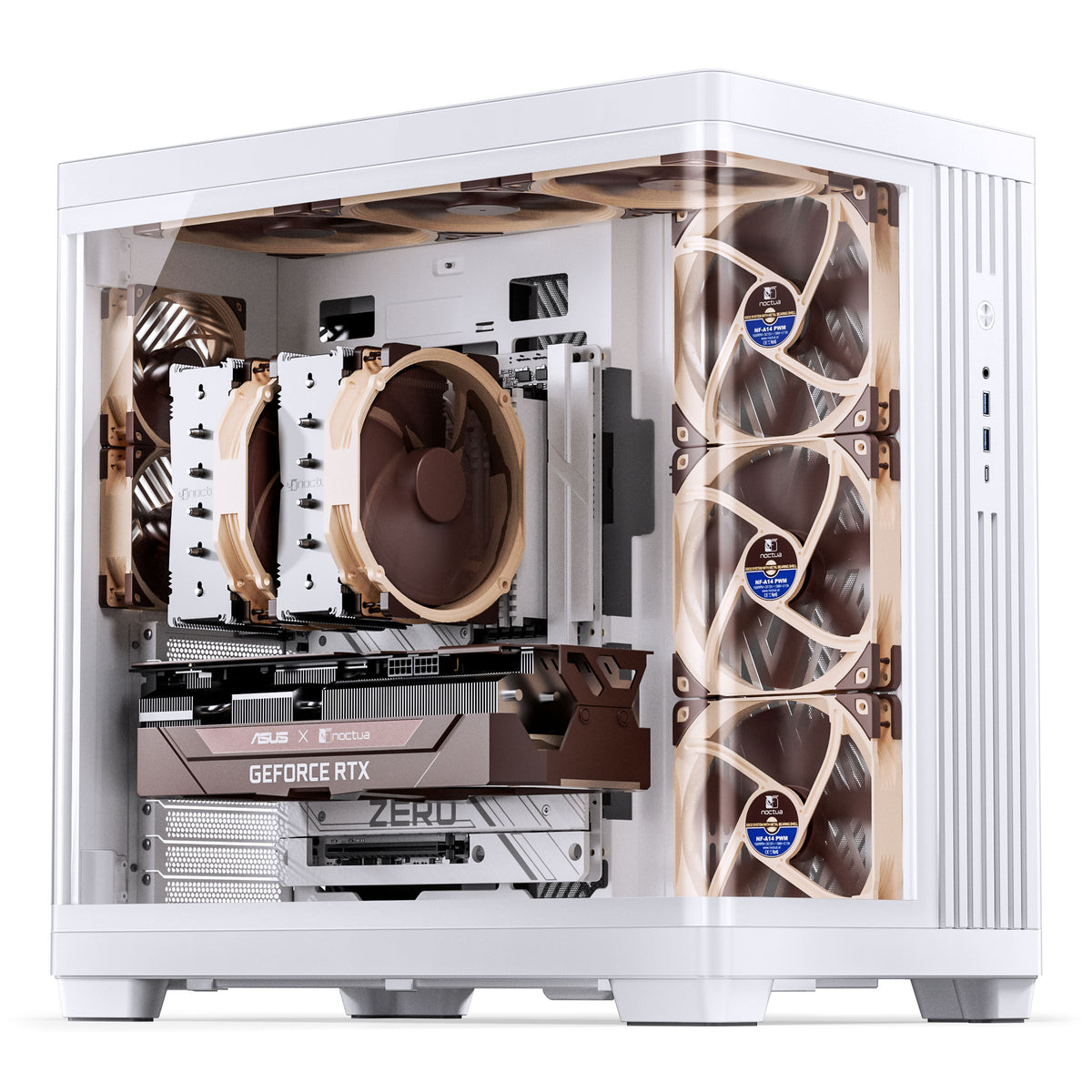 Jonsbo TK-4 Gehäuse, Midi-Tower, ATX, Tempered Glass - weiß