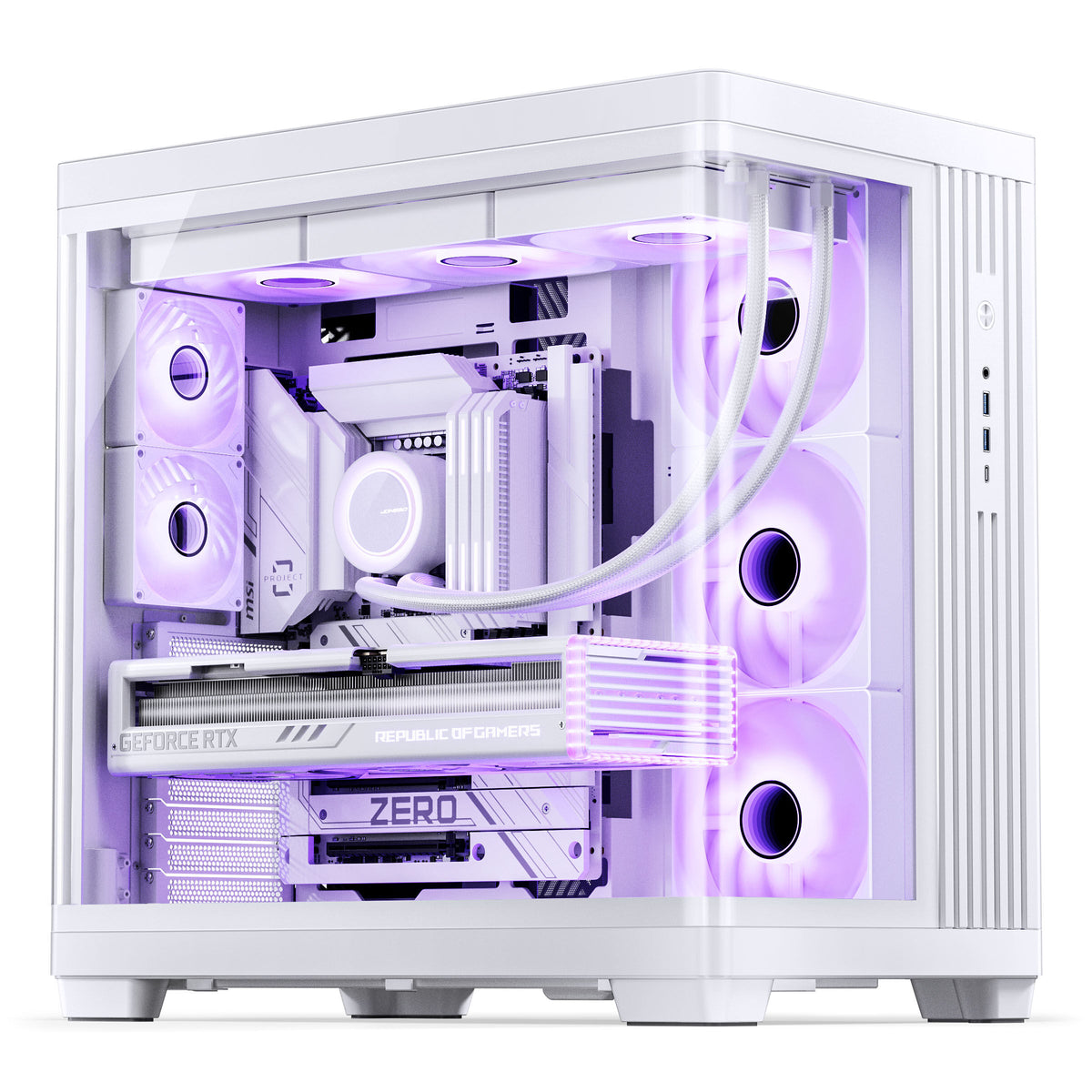 Jonsbo TK-4 Gehäuse, Midi-Tower, ATX, Tempered Glass - weiß