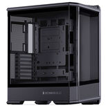 Jonsbo D400 ATX Mid Tower Black with Tempered Glass Side Panel and USB 3.2 Gen 2 Type-C, USB 3.2 Gen 1 Type-A