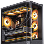 Jonsbo D400 ATX Mid Tower Black with Tempered Glass Side Panel and USB 3.2 Gen 2 Type-C, USB 3.2 Gen 1 Type-A