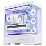 Jonsbo D400 ATX Mid Tower White with Tempered Glass Side Panel and USB 3.2 Gen 2 Type-C USB 3.2 Gen 1 Type-A