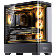 Jonsbo TK-5 Gehäuse, Midi-Tower, ATX, Tempered Glass - schwarz