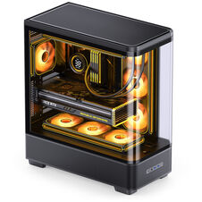 Jonsbo TK-5 Gehäuse, Midi-Tower, ATX, Tempered Glass - schwarz