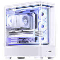 Jonsbo TK-5 Gehäuse, Midi-Tower, ATX, Tempered Glass - weiß