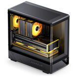 Jonsbo D200 Midi-Tower, mATX, Tempered Glass, Mini Temp Display - schwarz